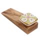 Golden Leaf Flower Square Ceramic Wooden Door Stopper